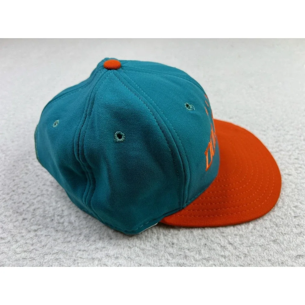 Vintage Miami Dolphins Hat Cap Snapback Mens Teal Orange NFL Football AJD USA